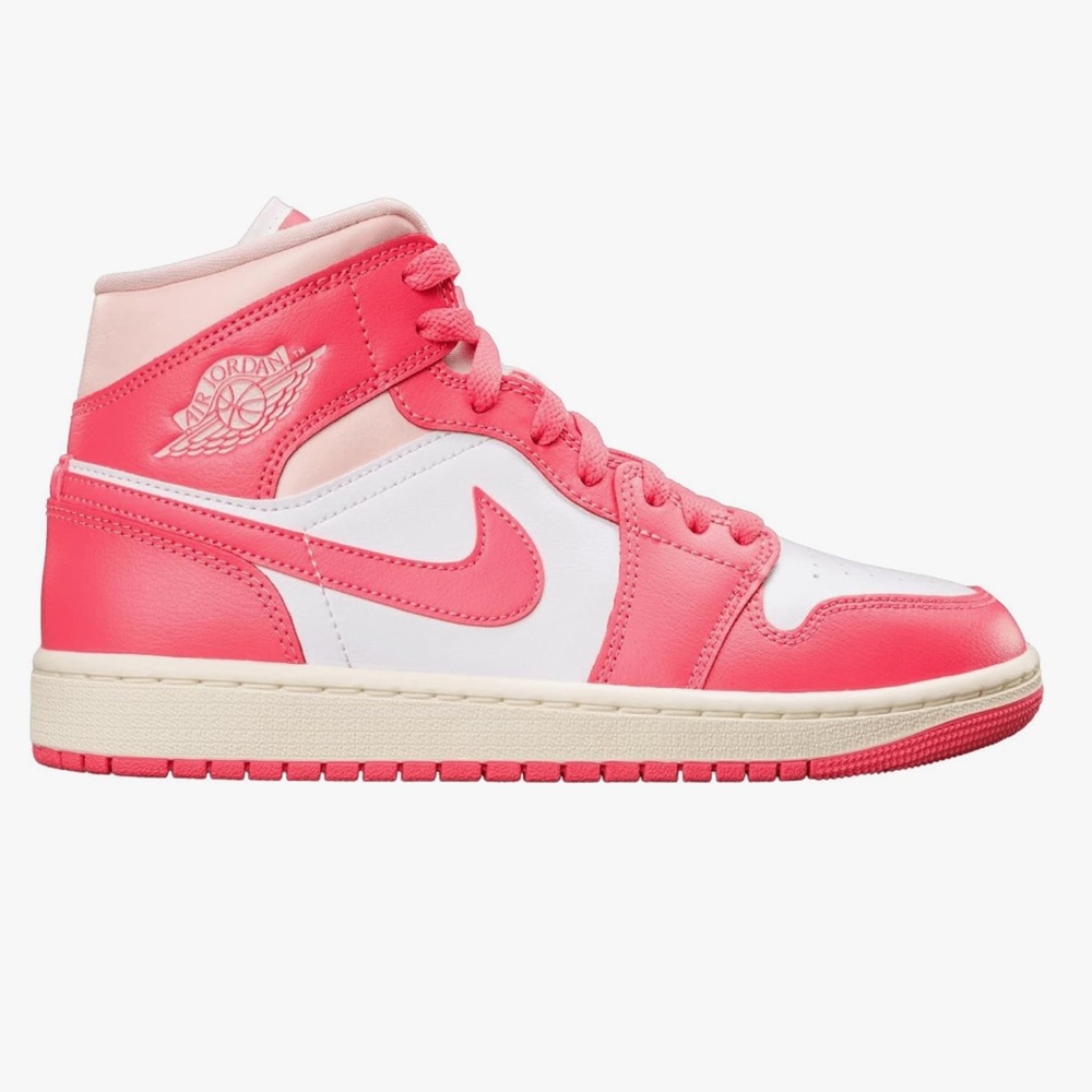 Nike Jordan 1 Mids White/Coral Sea-Atmosphere
